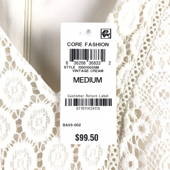 Charter Club Dress Womens /High Waist/ Shift Dress Size M Ivory Lace Sle… - Picture 7 of 7